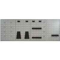 Wall-mounted Peg Boards 4 pcs 40x58 cm Steel - Grey