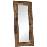 Mirror Solid Reclaimed Wood 50x110 cm - Brown