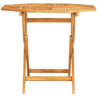 Folding Garden Table 85x85x76 cm Solid Teak Wood - Brown