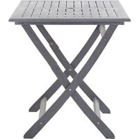 Folding Garden Table 120x70x75 cm Solid Acacia Wood - Grey