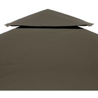 2-Tier Gazebo Top Cover 310 g/m 4x3 m Taupe