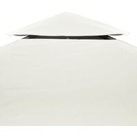 Gazebo Cover Canopy Replacement 310 g / m Cream White 3 x 4 m - White