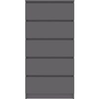 Drawer Sideboard Grey 60x35x121 cm Chipboard - Grey