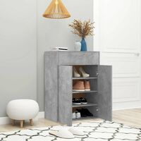 Shoe Cabinet Concrete Grey 60x35x84 cm Chipboard - Grey