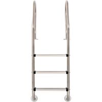 Pool Ladder 3 Steps Stainless Steel 120 cm - Silver