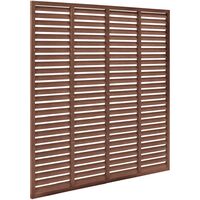 Louver Fence WPC 170x170 cm Brown - Brown