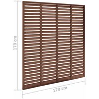 Louver Fence WPC 170x170 cm Brown - Brown