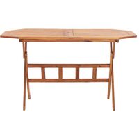 Folding Garden Table 135x85x75 cm Solid Acacia Wood - Brown