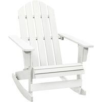 Garden Rocking Chair Wood White - White