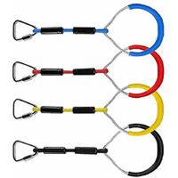 Labeol 4 Pack Colorful Backyard Outdoor Gymnastic Ring,Ninja Ring,Monkey Ring,Obstacle Ring,Swing Bar Rings 