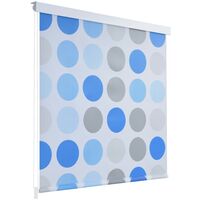 Shower Roller Blind 80x240 cm Circle - Blue