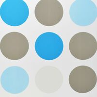 Shower Roller Blind 80x240 cm Circle - Blue