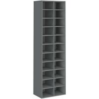 Shoe Cabinet Grey 54x34x183 cm Chipboard - Grey