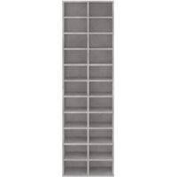Shoe Cabinet Concrete Grey 54x34x183 cm Chipboard - Grey