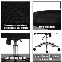 Office Chair Desk Chair Mesh High Back Executive Swivel Chair, Mesh Seat for Home Office (Black)