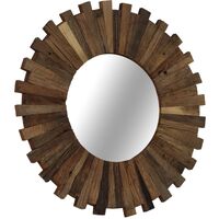 Wall Mirror Solid Reclaimed Wood 50 cm - Brown