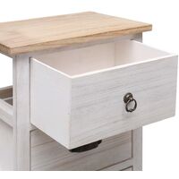 Side Cabinet 35x25x57 cm Paulownia Wood - White