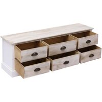Hall Bench White and Light Brown 115x30x40 cm Wood - White