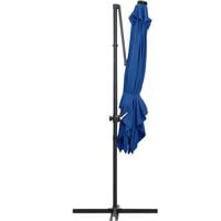 Cantilever Umbrella with LED lights and Steel Pole 250x250 cm Azure Blue - Blue
