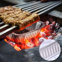 Aluminum Grill Drip Trays - Durable Grill Tray Bulk Pack Disposable BBQ Grease Pans Compatible With Made Also Great For Baking, Roasting And Baking