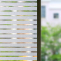 Window Film Static Adhesive Decorative Glass Film UV Protective Window Film Non Adhesive Window Privacy Film for Home Office Meeting Room Frosted Stripe Patterns