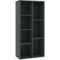 Book Cabinet Grey 50x25x106 cm Chipboard - Grey