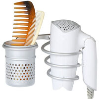 Hair dryer rack, hair dryer organizer, wall rack, hair dryer, hanging rack, spiral hairdressing rack, organizer with cup, perfect storage shelf, aluminum set