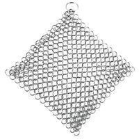 Shellless Mesh Scrubber Stainless steel cast iron cleaner, durable anti-rust scrubber for pots, frying pans, baking sheets, barbecue grills and more, with hanging ring