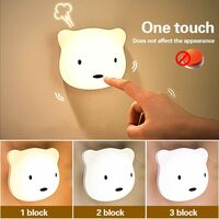 LED night light children, 3M night light baby touch lamp for bedrooms, bedside lamps with yellow & white light & touch switch, night lamp for reading, sleeping and relaxing