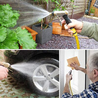 Garden hand shower, high pressure garden shower / garden spray gun - Adjustable water flow - Robust and powerful for car washes