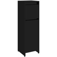 Bathroom Cabinet High Gloss Black 30x30x95 cm Chipboard - Black