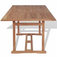 Garden Table 180x90x75 cm Solid Teak Wood - Brown