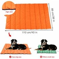 Large / Medium Portable Dog Bed Waterproof Dog Cushion Multifunction Oxford Fabric Family Spring Picnic Tablecloth 110 x 68cm Dog / Cats (Orange)