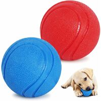 Dog Toy Ball, Dog Bouncing Ball, Interactive Dog Toy, Indestructible Dog Ball, Natural Rubber Dog Teeth Cleaner Toy, for Puppies