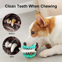 Dog Toy Ball, Dog Play Ball, Dog Chew Ball Rubber Clean Teeth Non Toxic Bite Resistant Toy Interactive Training IQ Toy Ball