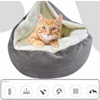 Cat Bed Comfortable Round Dog Bed Soft Pet Bed XZ025 (48 * 20, Gray)