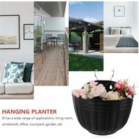 Plastic Wall Hanging Planter Wall Mounted Garden Plant Flower Pot Basket Container for Orchid Herb Succulent Cactus Home Office