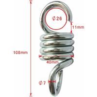 2pcs Hanging Hooks 317.5 Kilogram Weight Hammock Spring Supported Spring Chair for Porch Chairs Hanging Swings
