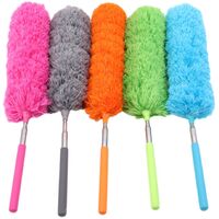 5pcs Extendable Duster, Microfiber Cloth, Cleaning Brush, Washable Adjustable Extendable with Telescopic Bar for Windows Furniture Cars - Colorful