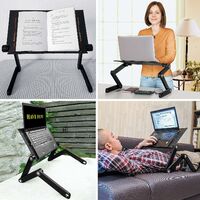 Folding Laptop Bed Table - Tablet and Laptop Support - Design Reading Table for Armchair and Sofa Bed -Ergonomic Versatile Adjustable - Lightweight Aluminum