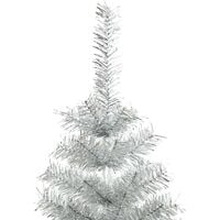 Artificial Christmas Tree with Stand Silver 150 cm PET - Silver