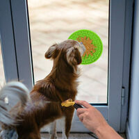Dog Slow Dispensing Treater Mat Dog Lick pad Peanut Butter Lick mat for Pet Bathing, Grooming, and Dog Training, green