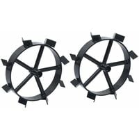 Metal Wheels for 6.5 HP Petrol Tiller 2 pcs - Black
