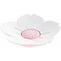 Cherry Blossom Shaped Soap Dish with Drain, Decorative Double Layer Soap Dish, Bathroom, Kitchen Soap Dish, 2 Colors (White)