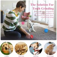 Dog Toy, Bouncing Ball Dog, Interactive Dog Toy, Indestructible Dog Ball, Natural Rubber Dog Teeth Cleaner Toy, for Puppies