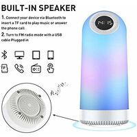 Kids Touch Bedside Lamp, Wireless Colorful Touch Lamps for Bedroom Rechargeable Table Night Light with Illuminated Bluetooth Speaker, Gift for Teenage Girls and Boys