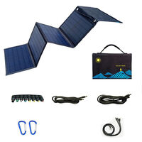 30W Foldable Solar Panels IP65 Waterproof Solar Panel Kit for Portable Power Station,Outdoor Camping, RV,Home