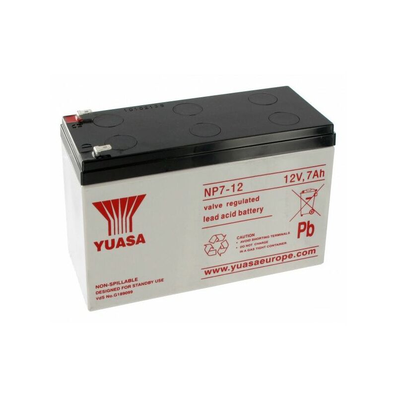 BATTERIA YUASA 12V 7AH 7AH ALLARME ANTIFURTO UPS FIAMM VIDEOSORVEGLIANZA  TAMPONE