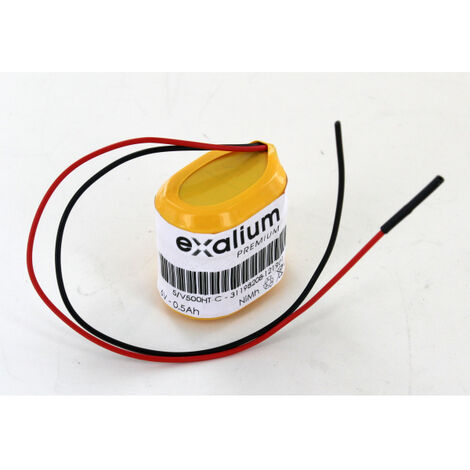 Batterie 6V 0.5Ah Nimh pour chauffe eau Atlantic Vizengo, Zeneo (5/V500HT-C)