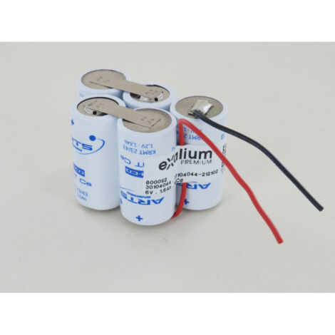 Batterie Ni-Cd 6V 1.6Ah trapèze + fils (800092) (1/4)